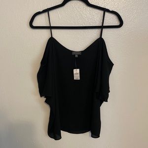 The Limited: Black, Cutout Shoulder Shirt